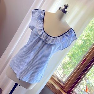 Cabi Ruffle Neck Top